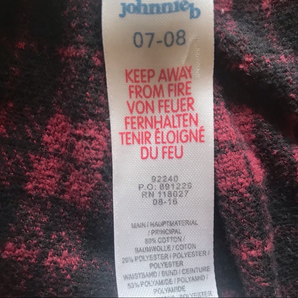 Boden Johnnie B Plaid Velvet Leggings size 7-8 - Picture 2 of 4